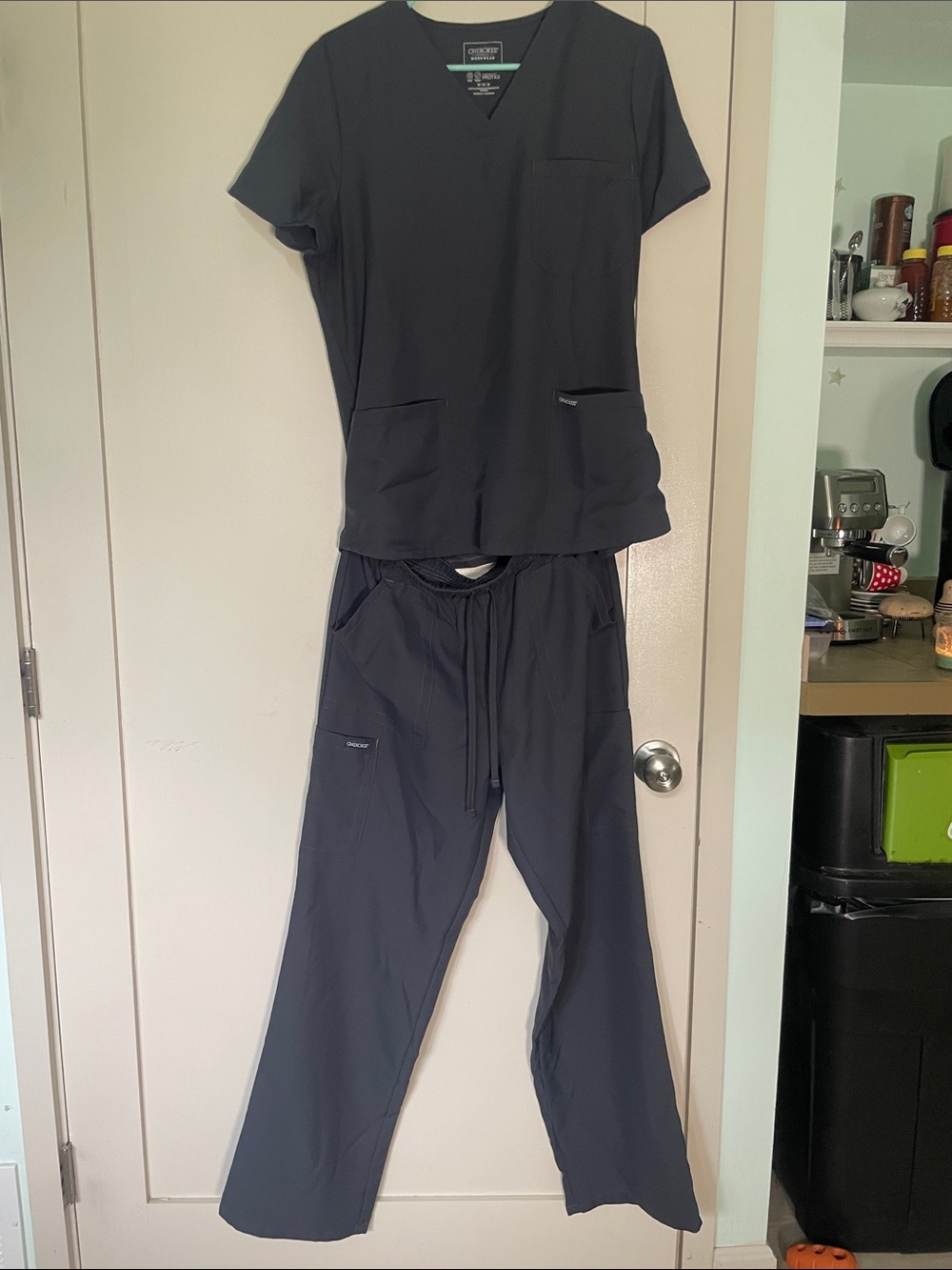 Cherokee Straight-Leg Scrub Set in Grey